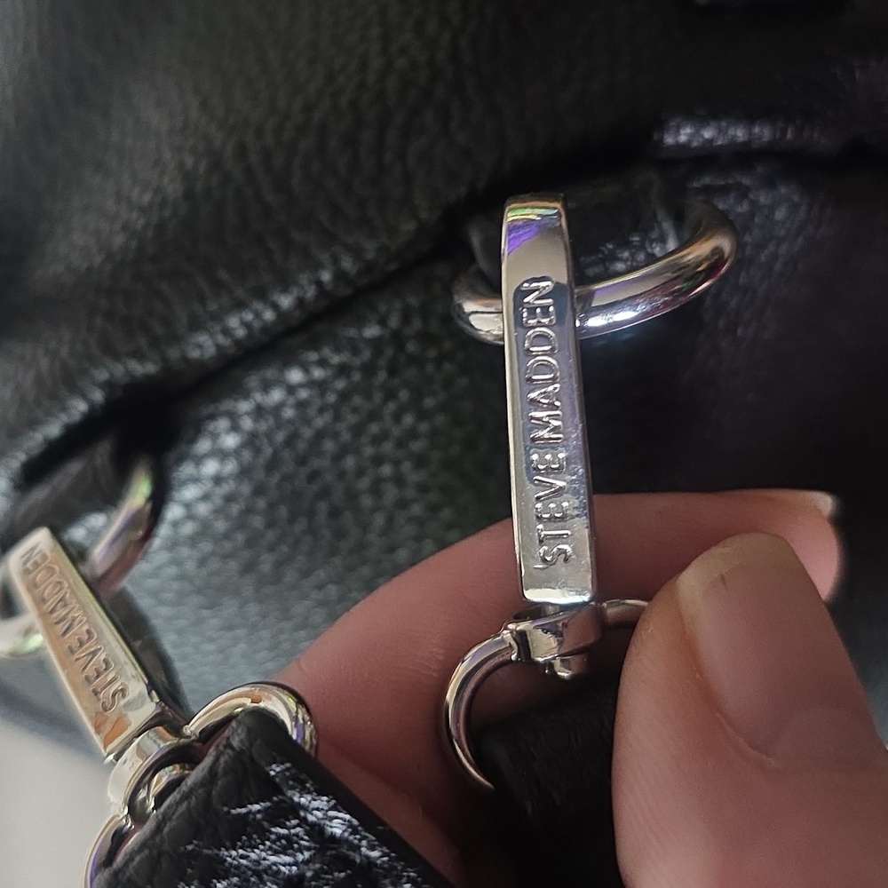 Steve Madden Black Textured Mini Backpack - image 3